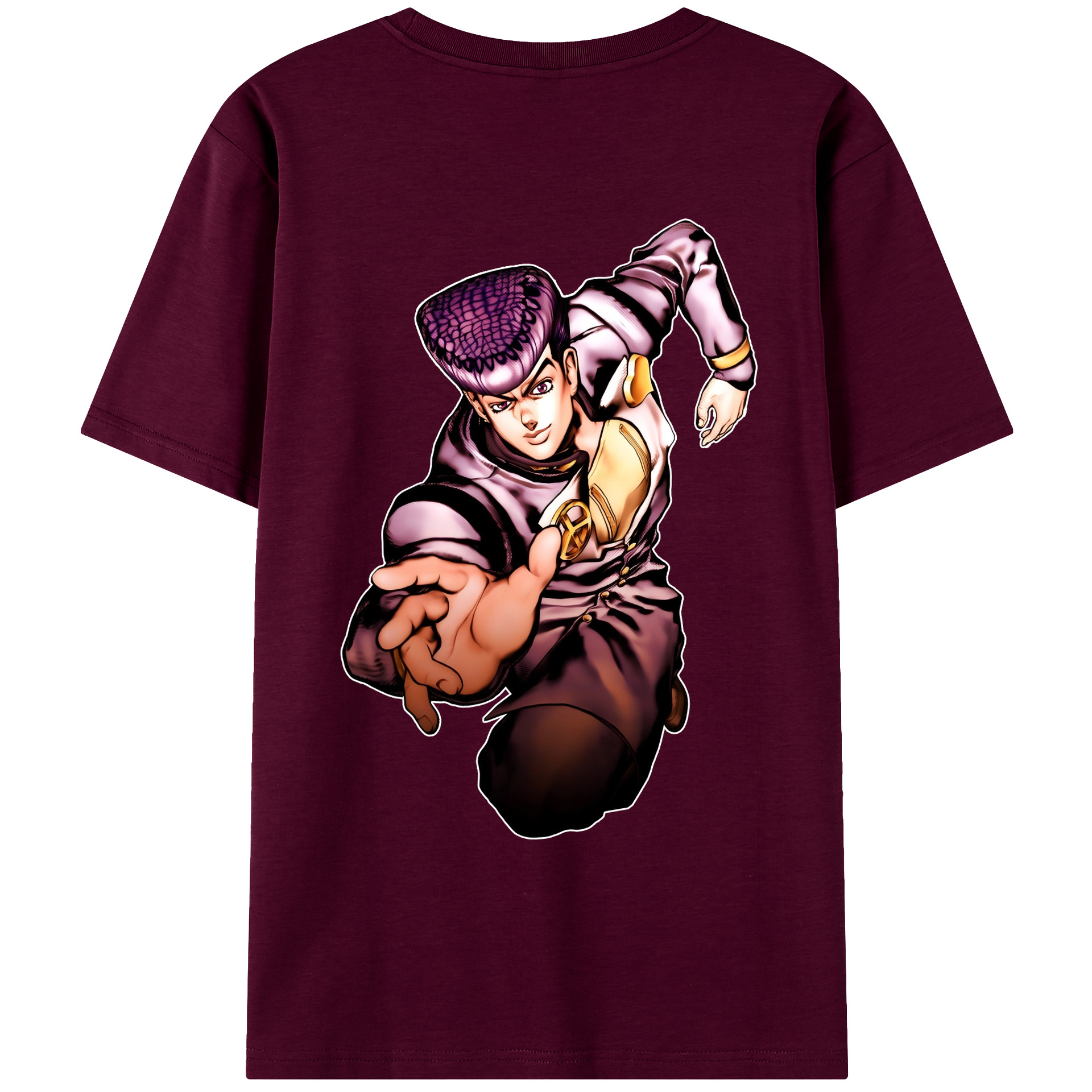 （画像用） ジョジョの奇妙な冒険 ひがしかた じょうすけ JoJo's Bizarre Adventure Higashikata Josuke レディース半袖Tシャツ(バックプリント)